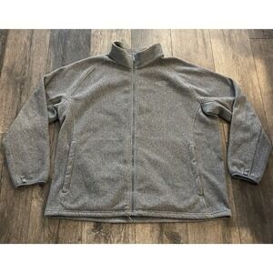 The North Face Full Zip Jacket Gray Long Sleeve Mens Size 3XL Outdoor Fleece